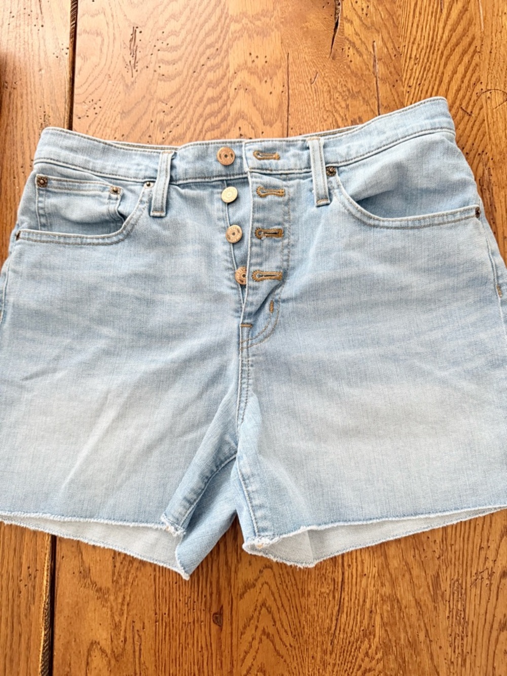 J. Crew  Denim Button-Fly Shorts